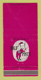 Matchbook Cover - Bobby Rodgers' Half Pints Detroit MI 30 Strike