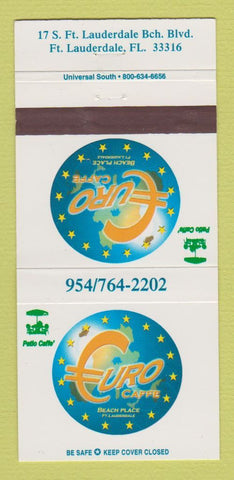 Matchbook Cover - Euro Cafe Fort Lauderdale FL 30 Strike