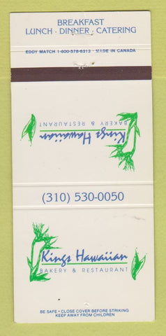 Matchbook Cover - Kings Hawaiian Bakery Restaurant Torrance CA WEAR 30 Strike