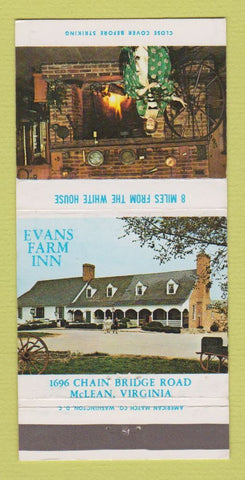 Matchbook Cover - Evans Farm Inn McLean VA 30 Strike