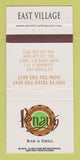 Matchbook Cover - Penang Bar Grill Malaysian New York City 30 Strike