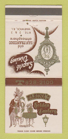 Matchbook Cover - Farina's Golden Lantern Warwick RI Restaurant 30 Strike