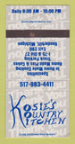 Matchbook Cover - Kosie's Kountry Kitchen Vanderbilt MI WEAR 30 Strike