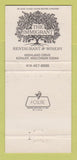 Matchbook Cover - The Immigrant Restaurant Kohler WI 30 Strike