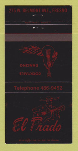 Matchbook Cover - El Prado Restaurant Fresno CA 30 Strike