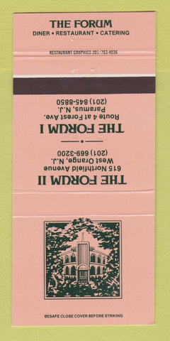 Matchbook Cover - The Forum Restaurants West Orange NJ Paramus 30 Strike