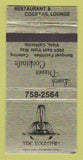 Matchbook Cover - The Fountain Restaurant Vista CA  30 Strike
