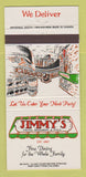 Matchbook Cover Jimmy's Italian Restaurant Coral Springs Hollywood FL 30 Strike