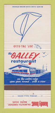 Matchbook Cover - Galley Restaurant Falmouth MA 30 Strike