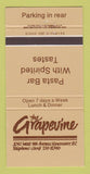 Matchbook Cover - The Grapevine Restaurant Vancouver BC 30 Strike