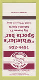 Matchbook Cover - Jimmy D's Restaurant Sports Bar Whistler BC SAMPLE 30 Strike