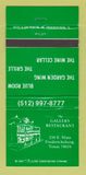 Matchbook Cover - Gallery Restaurant Frederickburg TX 30 Strike