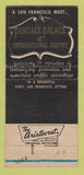 Matchbook Cover - International Room San Francisco CA Sacramento 30 Strike