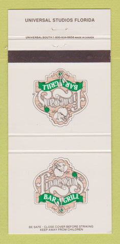 Matchbook Cover - Finnegan's Bar Grill Universal Studios Florida FL 30 Strike