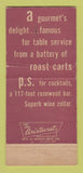 Matchbook Cover - El Prado Restaurant San Francisco CA CREASED 30 Strike