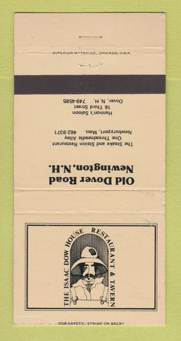 Matchbook Cover - Issac Dow House Restaurant Newburyport MA WEAR 30 Strike