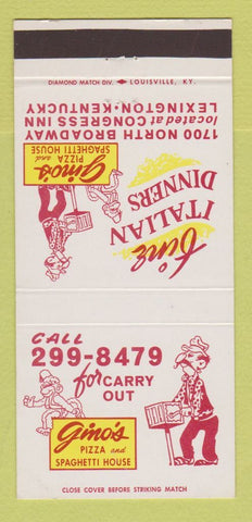 Matchbook Cover - Gino's Pizza Lexington KY Italian 30 Strike