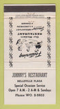 Matchbook Cover - Johnny's Restaurant Belleville ON 30 Strike