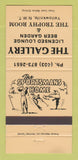 Matchbook Cover - The Gallery Restaurant Yellowknife NWT NT 30 Strike