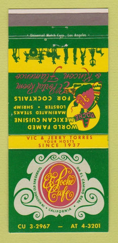 Matchbook Cover - El Poche Cafe San Gabriel CA 30 Strike