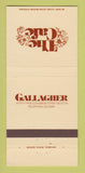 Matchbook Cover - The Cafe Gallagher Restaurant Boston MA 30 Strike