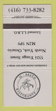 Matchbook Cover - Il Pesto Ristorante North York ON 30 Strike
