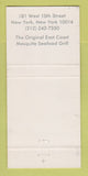 Matchbook Cover - John Clancy's Restaurant New York City 30 Strike