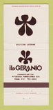 Matchbook Cover - Il Geranio Restaurant Pittsburgh PA 30 Strike