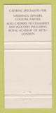 Matchbook Cover - Grants Catering Croydon UK 30 Strike