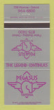 Matchbook Cover - Pegasus Taverna Detroit MI Fisher Building 30 Strike