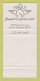 Matchbook Cover - Pegasus Taverna Detroit MI Fisher Building 30 Strike