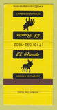 Matchbook Cover - El Burrito Mexican Restaurant Cleveland? TX 30 Strike