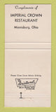 Matchbook Cover - Imperial Crown Restaurant Miamisburg OH 30 Strike
