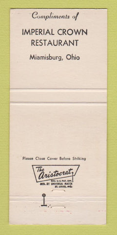 Matchbook Cover - Imperial Crown Restaurant Miamisburg OH 30 Strike