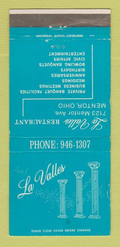 Matchbook Cover - La Valles Restaurant Mentor OH 30 Strike