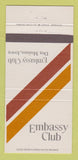 Matchbook Cover - Embassy Club Des Moines IA 30 Strike