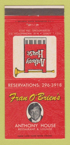 Matchbook Cover - Fran O'Brien's Anthony House Washington DC 30 Strike