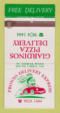 Matchbook Cover - Giardinos Pizza South Yarra Australia WORN 30 Strike