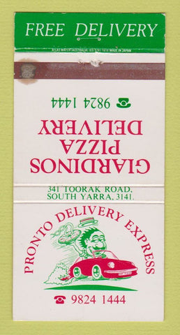 Matchbook Cover - Giardinos Pizza South Yarra Australia WORN 30 Strike