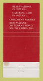 Matchbook Cover - Giardinos Pizza South Yarra Australia WORN 30 Strike