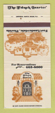 Matchbook Cover - The French Quarter Restaurant Fort Lauderdale FL 30 Strike