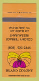 Matchbook Cover - Island Colony Terrace Restaurant Hawaii 30 Strike