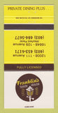 Matchbook Cover - Franklin's Restaurant BC? 30 Strike