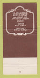 Matchbook Cover - La Chaumin French Restaurant San Diego CA 30 Strike