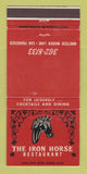 Matchbook Cover - Iron Horse Restaurant San Francisco CA 30 Strike