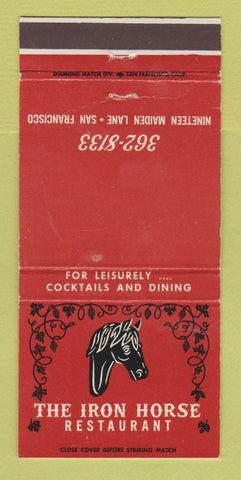 Matchbook Cover - Iron Horse Restaurant San Francisco CA 30 Strike