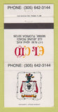 Matchbook Cover - El Cid Restaurant Miami FL 30 Strike