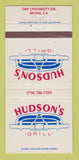 Matchbook Cover - Hudson's Grill Irvine CA 30 Strike
