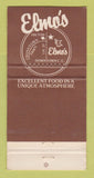 Matchbook Cover - Elmo's Roadhouse Restaurant Corpus Christi TX 30 Strike