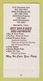 Matchbook Cover - Gridley's BBQ Memphis TN WEAR 30 Strike